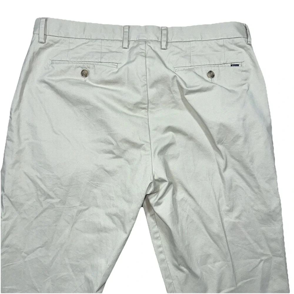 Polo Ralph Lauren Pants Mens 36/32 Beige Stretch Straight Fit Chino Classic